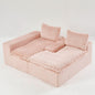 Modular Sofa, Convertible Twin Seat With Chaise Lounge