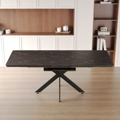 Modern Mid-Century Dining Table Set With Extendable Design