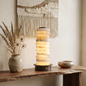 Multi-Tiered Alabaster Table Lamp