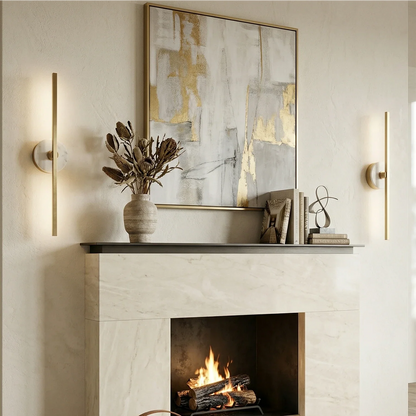 Essential Alabaster Brass Wall Sconce