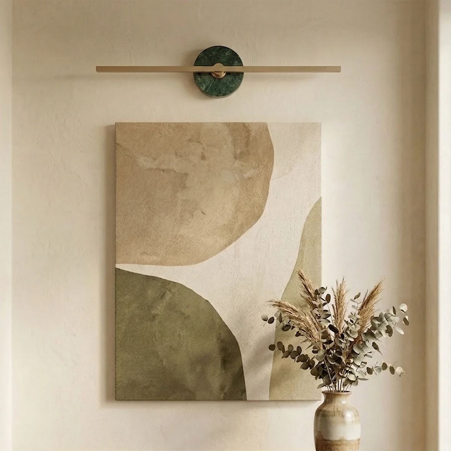 Essential Alabaster Brass Wall Sconce