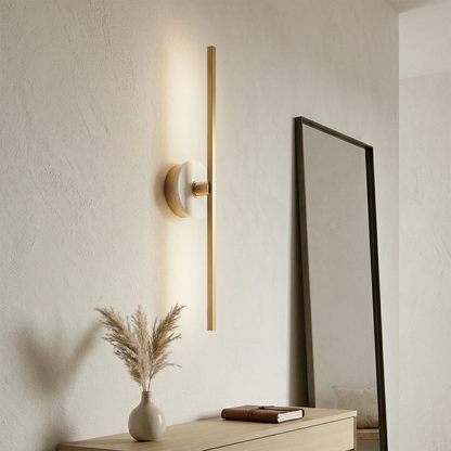 Essential Alabaster Brass Wall Sconce