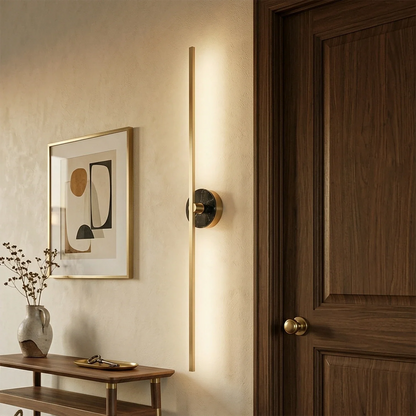 Essential Alabaster Brass Wall Sconce
