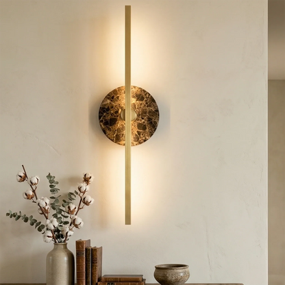 Essential Alabaster Brass Wall Sconce