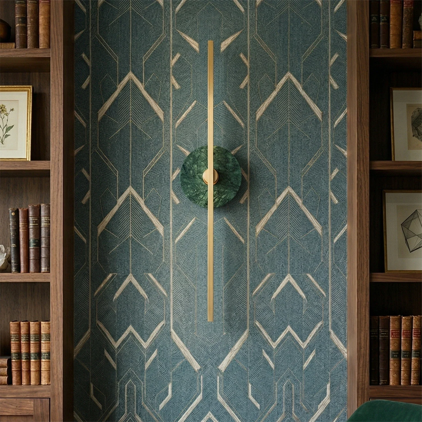 Essential Alabaster Brass Wall Sconce