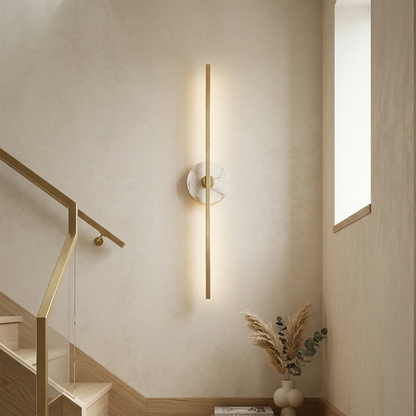 Essential Alabaster Brass Wall Sconce