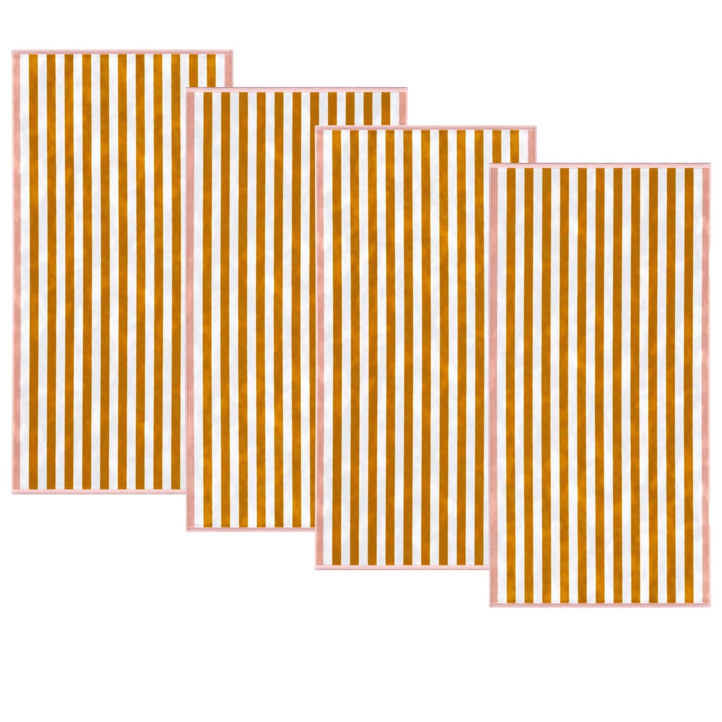 Oversized Striped Border Cabana Beach Towels - Santa Cruz.