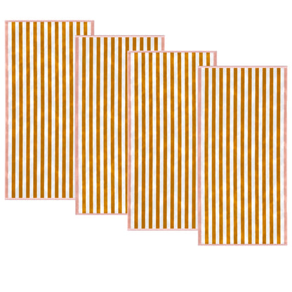 Oversized Striped Border Cabana Beach Towels - Santa Cruz.
