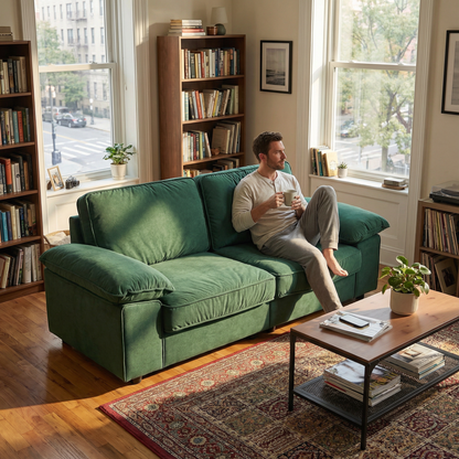 FX-P20M-2S-GR Modern Storage Sofa