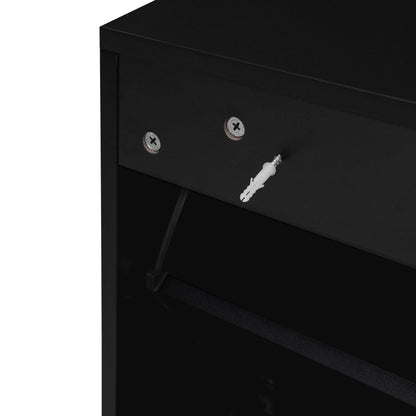 Modern Rattan 3 Door Shoe Rack Cabinet for Entryway