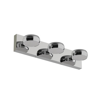 Modern Chrome LED Vanity Light Bar | 3/4/5/6-Light Bathroom Fixture over Mirror for Makeup & Daily Use
