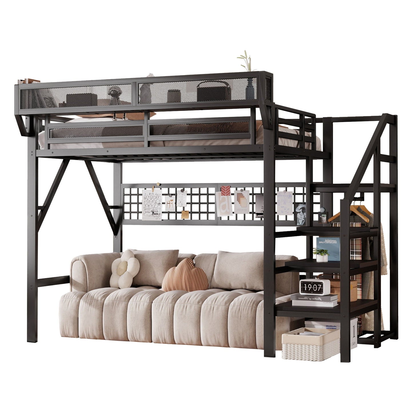 Loft Bed With Stairs And Storage