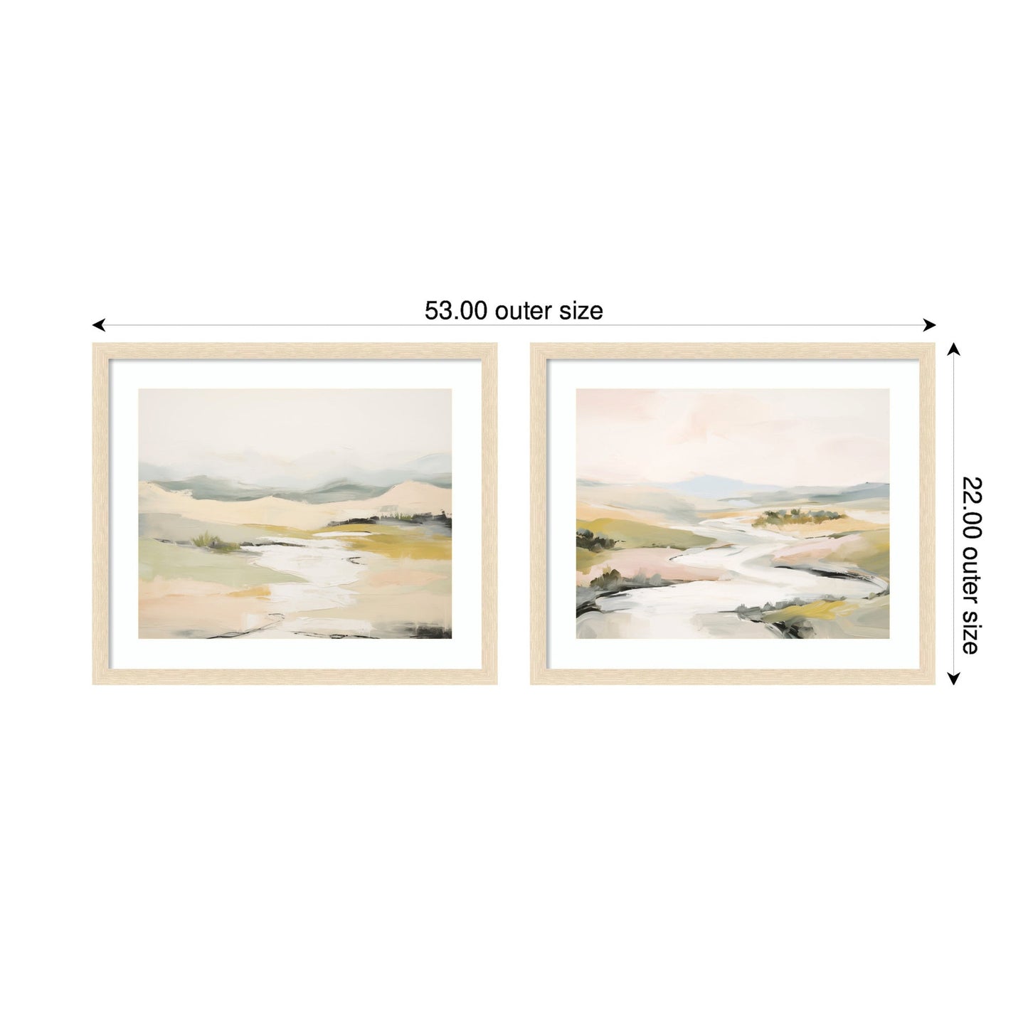 Tranquil Landscape No. 1 & No. 2 2 Piece Framed Wall Art Print Set by Amy Lighthall