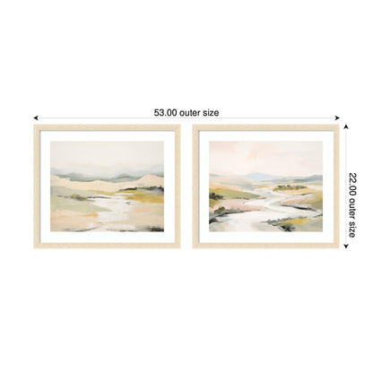 Tranquil Landscape No. 1 & No. 2 2 Piece Framed Wall Art Print Set by Amy Lighthall