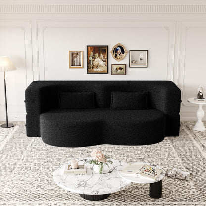 Modern Floor Sofa with 2 Pillows