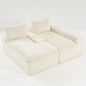 Modular Sofa, Convertible Twin Seat With Chaise Lounge