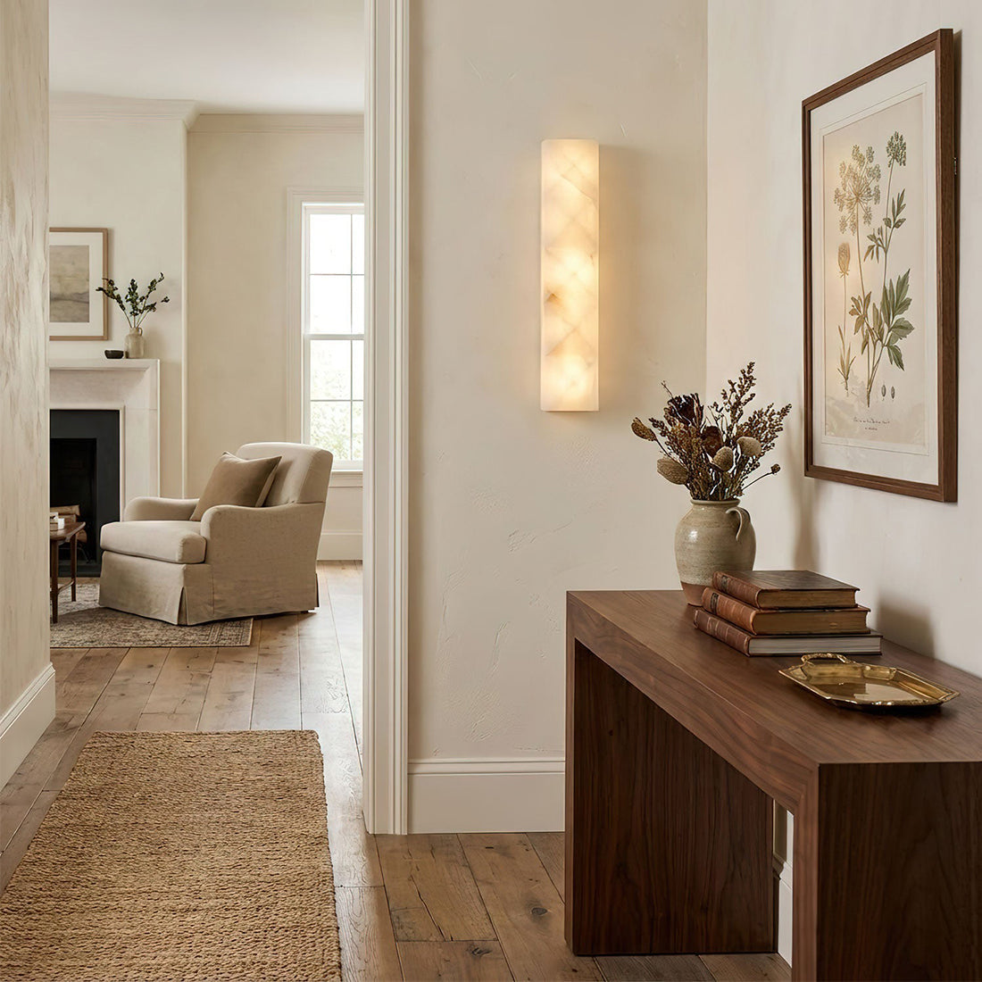 Faceted Alabaster Wall Sconce