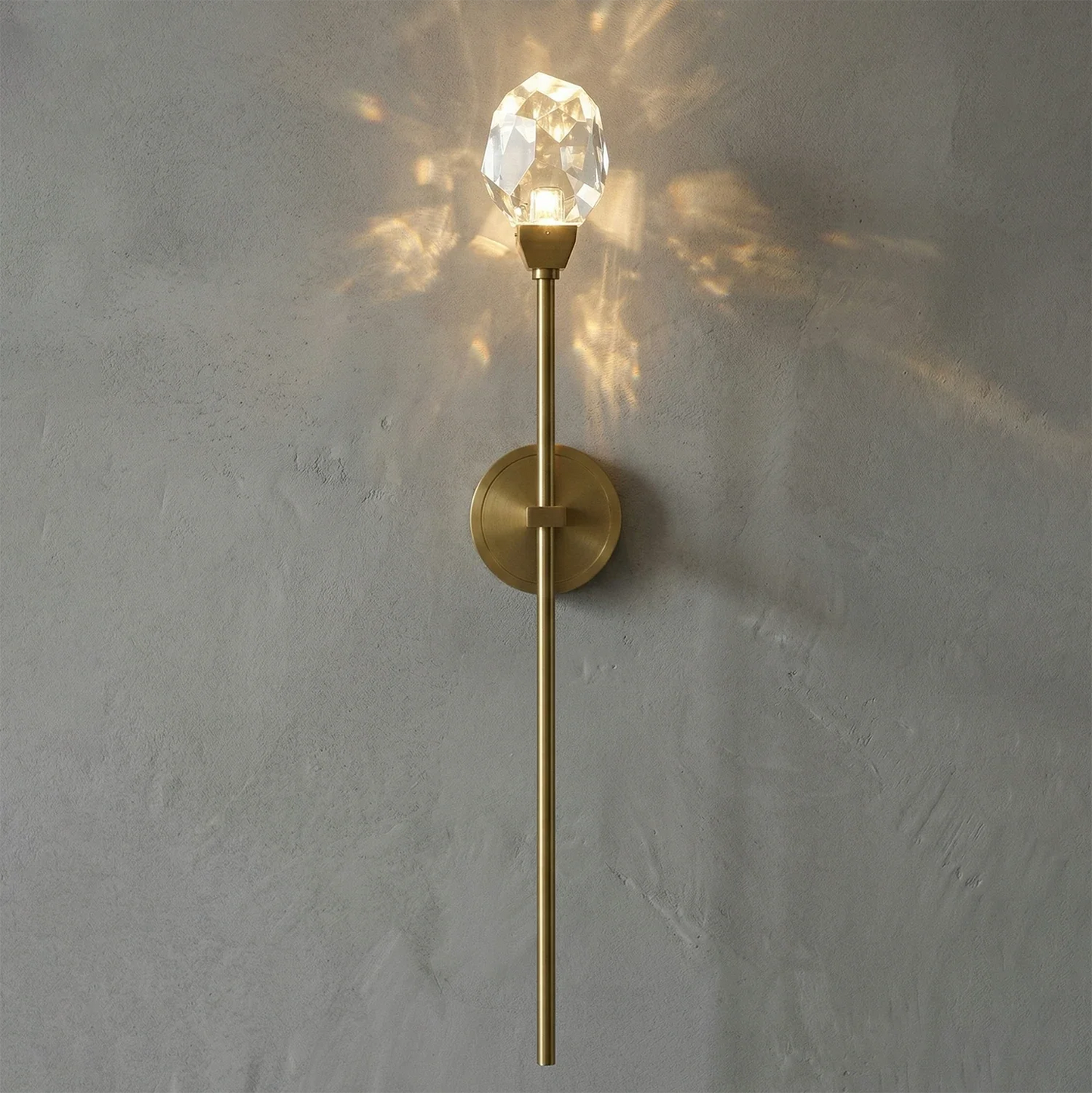 Faceted Crystal Masonry Wall Sconce