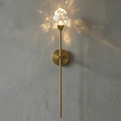 Faceted Crystal Masonry Wall Sconce