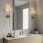 Faceted Crystal Masonry Wall Sconce