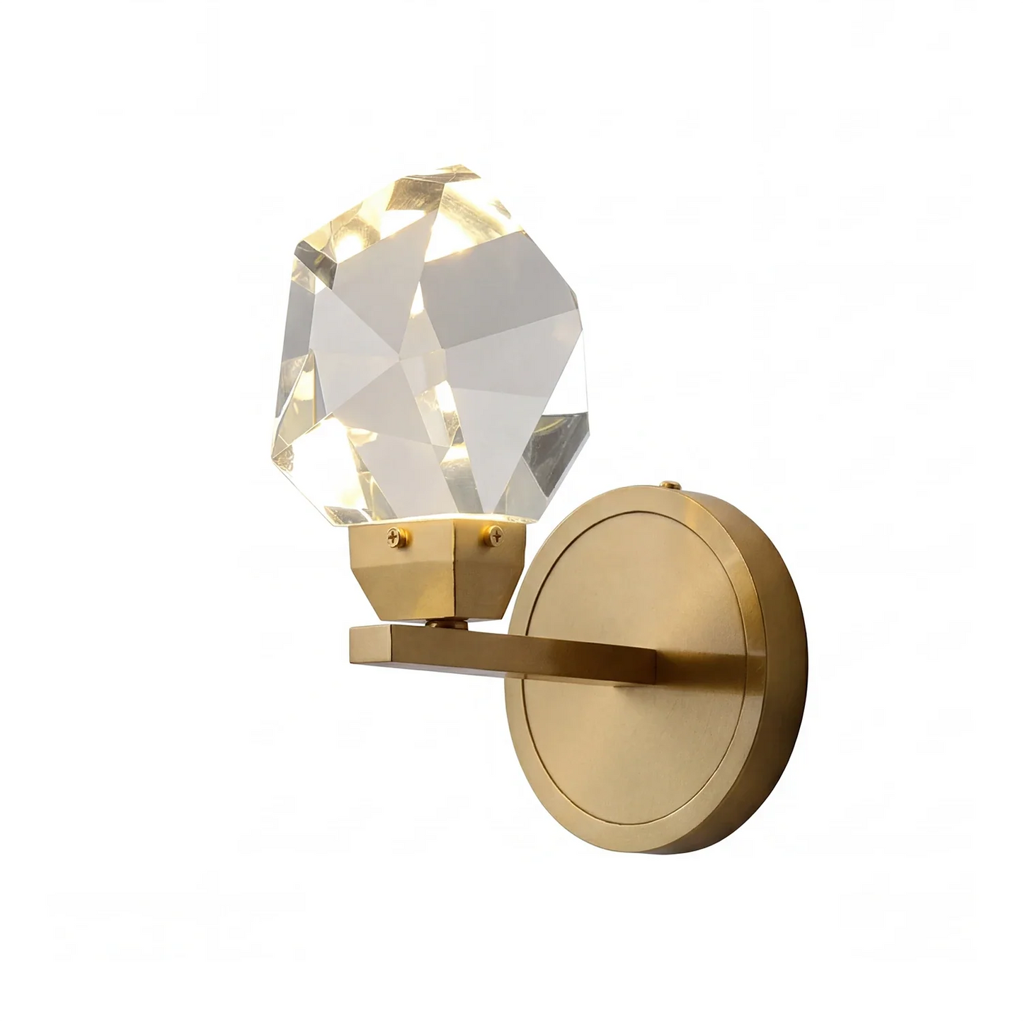 Faceted Crystal Masonry Wall Sconce