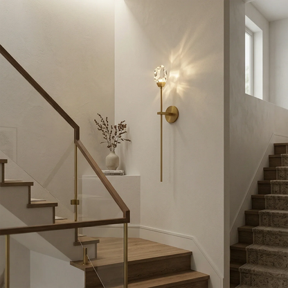 Faceted Crystal Masonry Wall Sconce