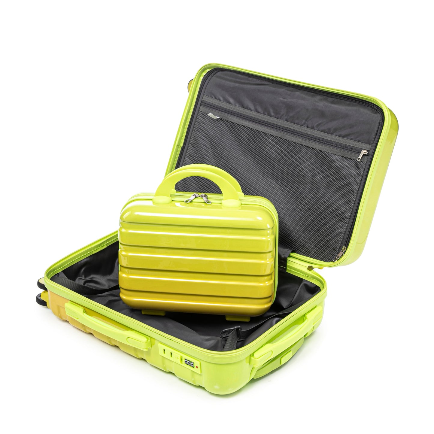 14'/20' 2-Piece PC Spinner Wheel Luggage Set with Gradient Color and Lock