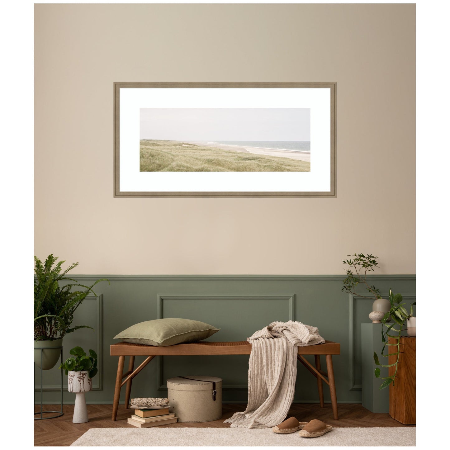 Peaceful and Serene Coastal Landscape by The Creative Bunch Studio Framed Wall Art Print