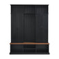 Entryway Hall Tree With Bench, 3 Top Cubbies & Bottom Storage Space