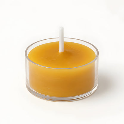 Clear Cupped Tealight Beeswax Candles BULK