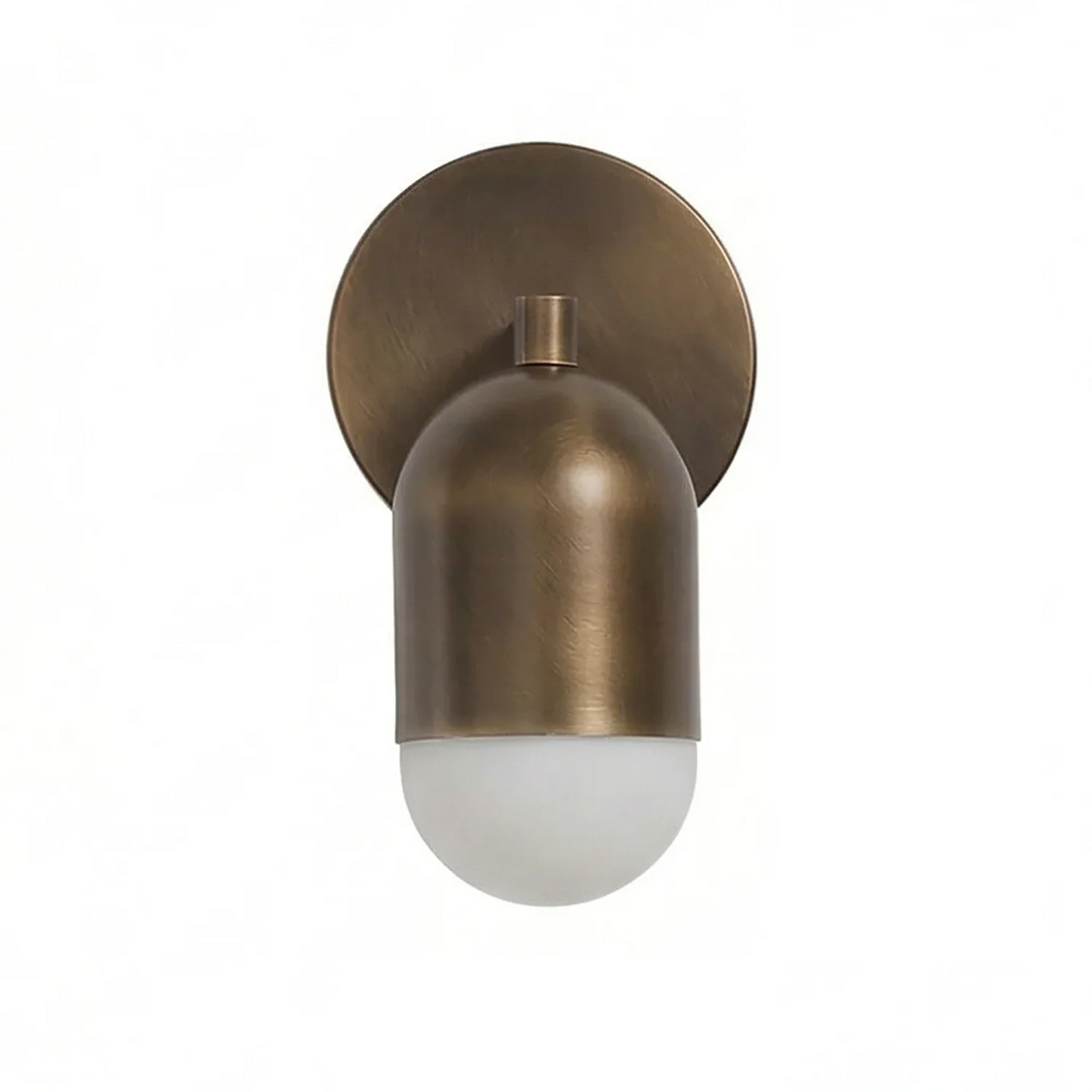 Fixed Down Brass Capsule Wall Sconce
