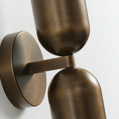 Fixed Down Brass Capsule Wall Sconce