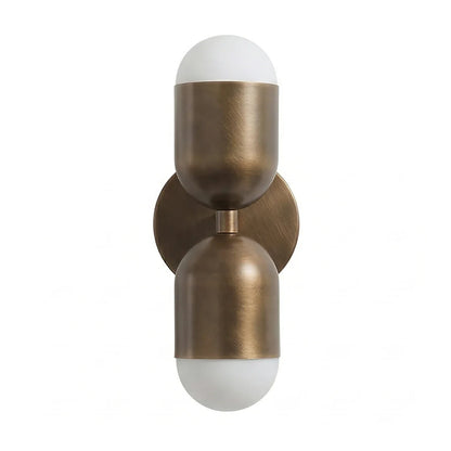 Fixed Down Brass Capsule Wall Sconce