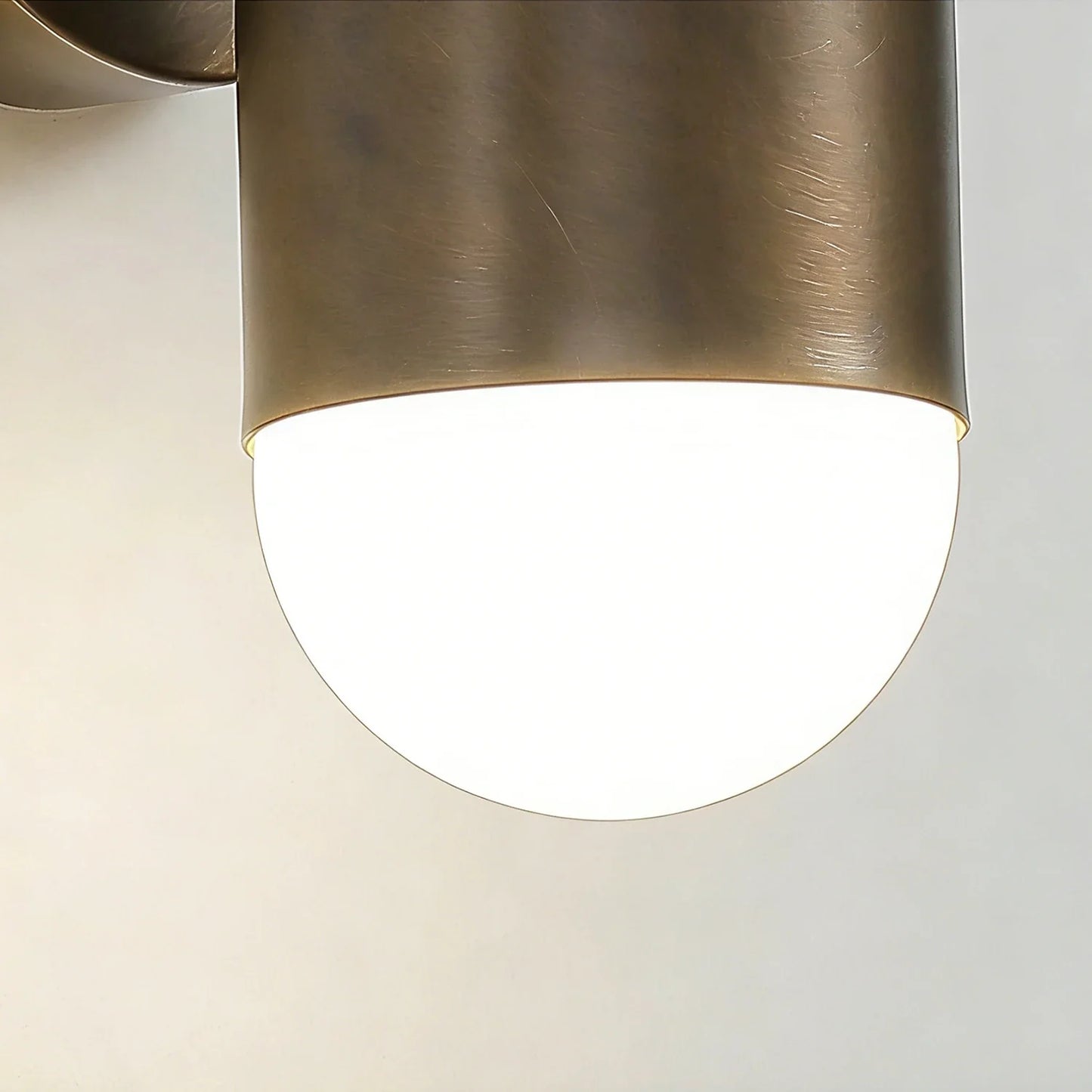 Fixed Down Brass Capsule Wall Sconce