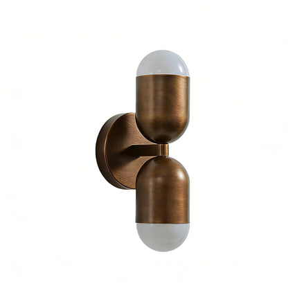 Fixed Down Brass Capsule Wall Sconce