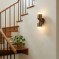 Fixed Down Brass Capsule Wall Sconce