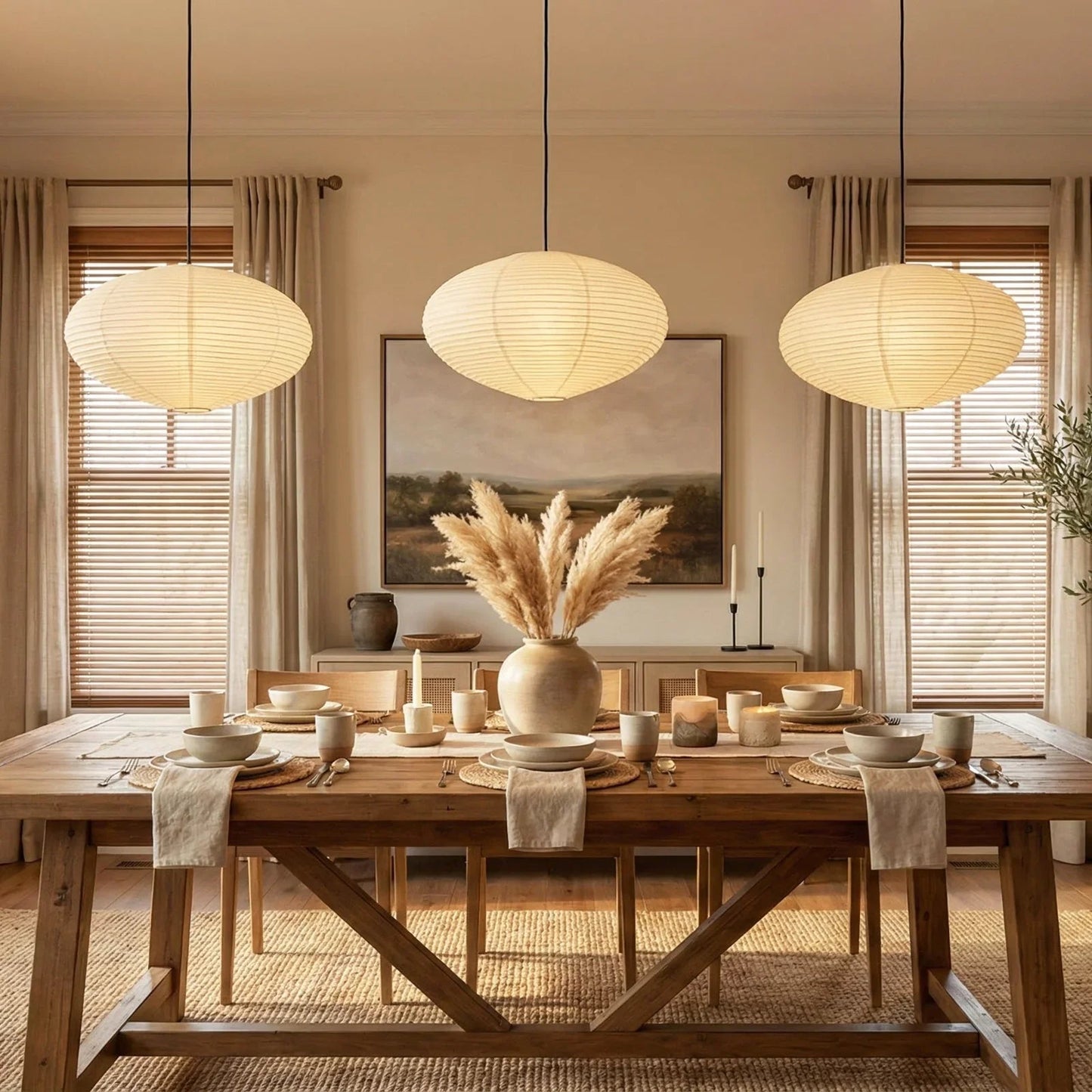Akari Flat Shape 26A / 21A / 15A Pendant Light