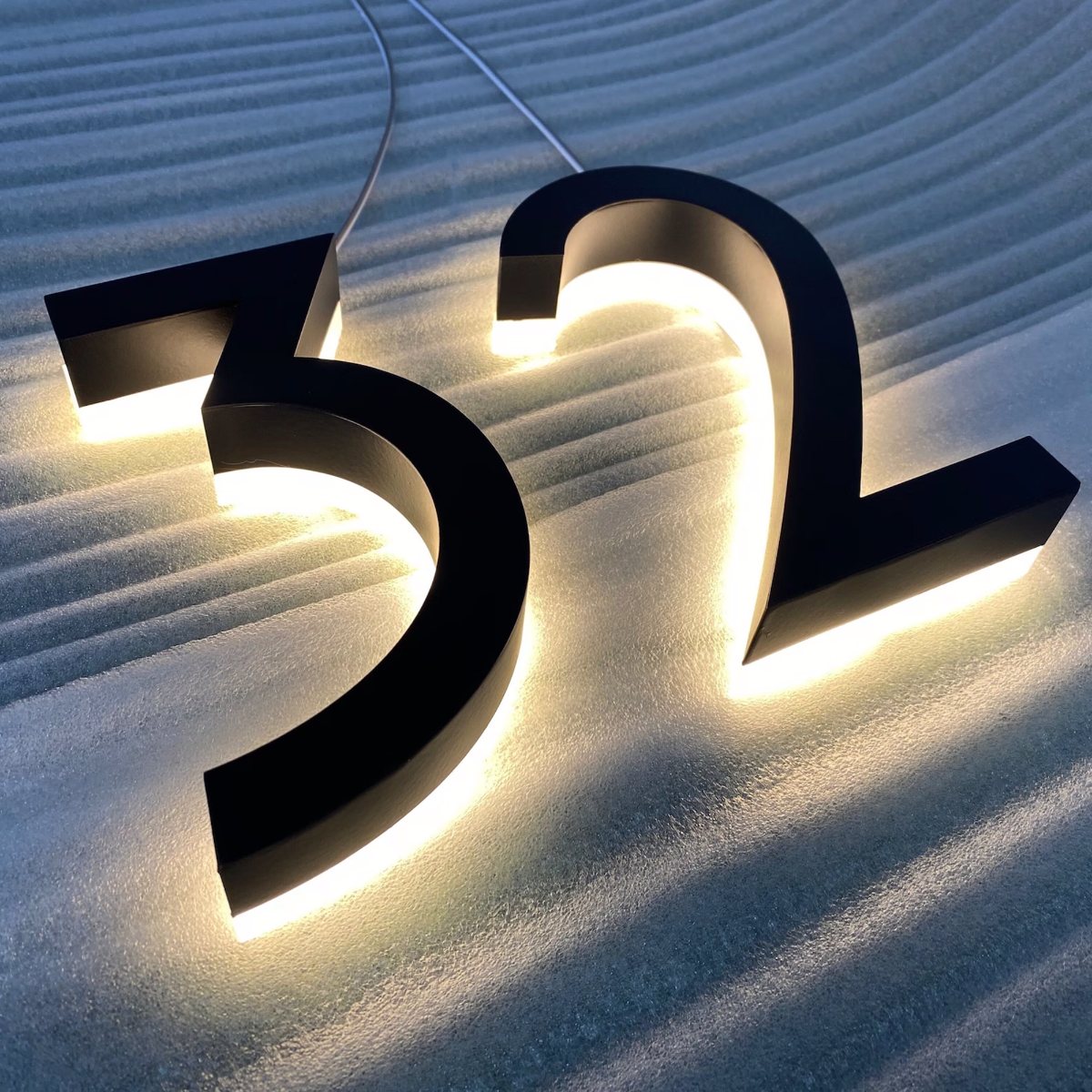 Backlit LED House Numbers – Custom Illuminated Address Numbers for Outdoor Use