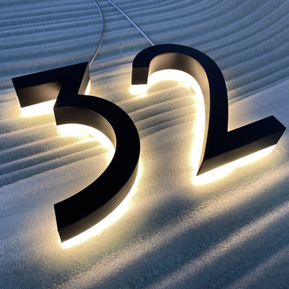 Backlit LED House Numbers – Custom Illuminated Address Numbers for Outdoor Use