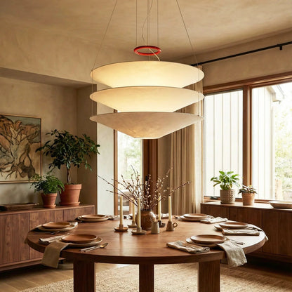 Floating Three Tiered Disc Pendant Light