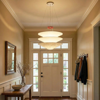 Floating Three Tiered Disc Pendant Light