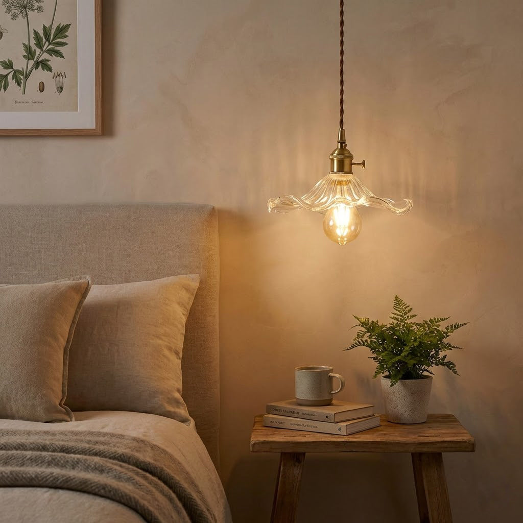 Floral Glass Pendant Light