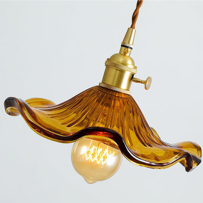 Floral Glass Pendant Light