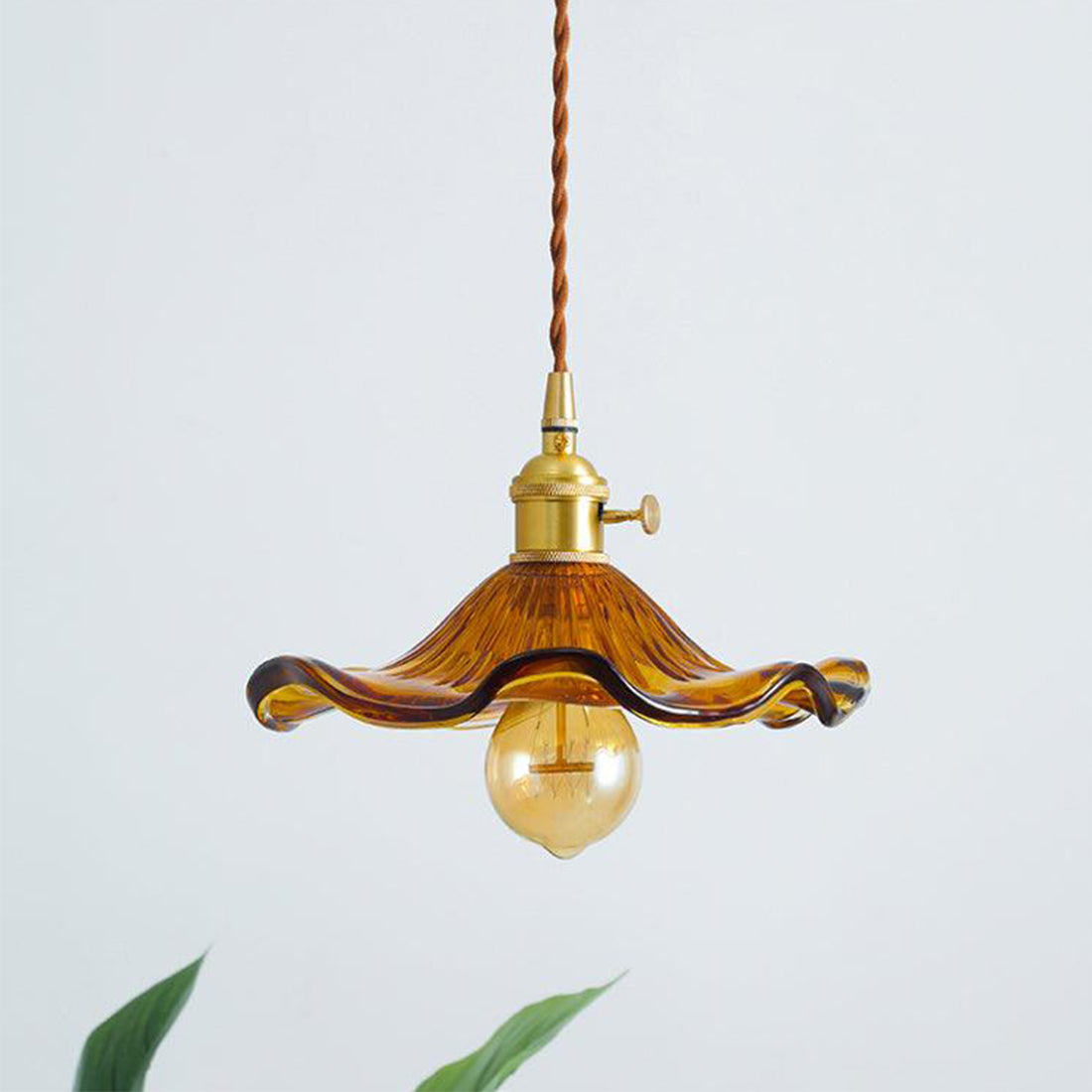 Floral Glass Pendant Light