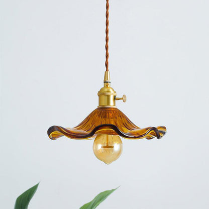 Floral Glass Pendant Light