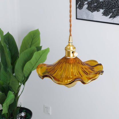 Floral Glass Pendant Light