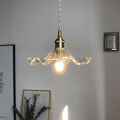 Floral Glass Pendant Light