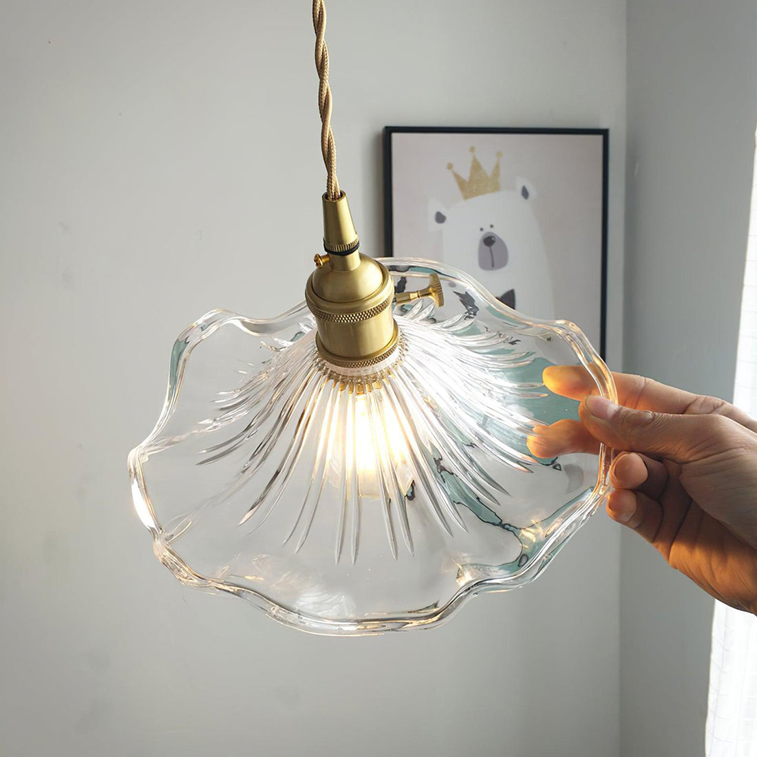 Floral Glass Pendant Light