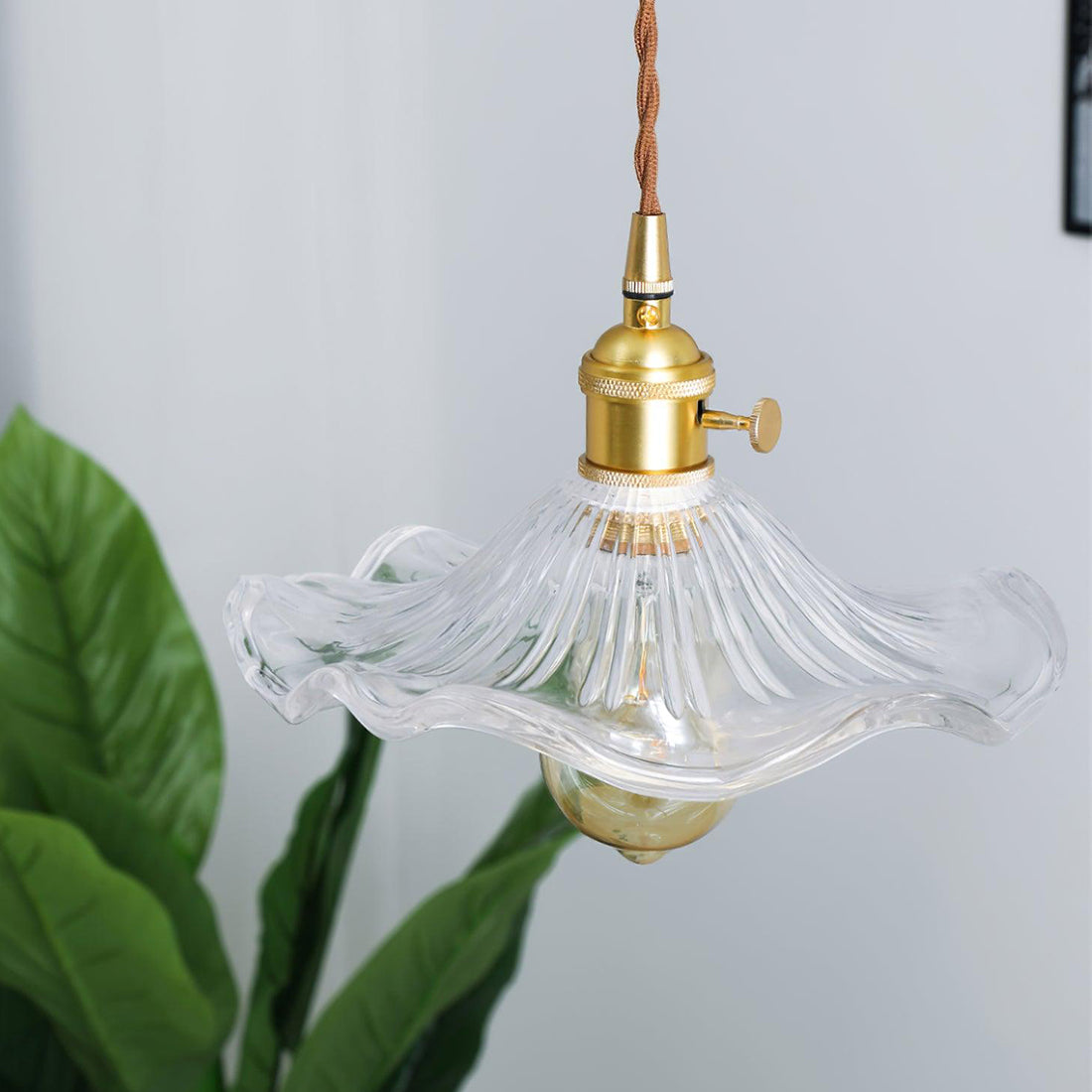 Floral Glass Pendant Light
