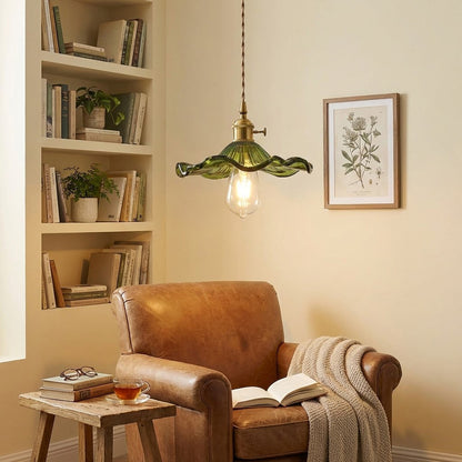 Floral Glass Pendant Light